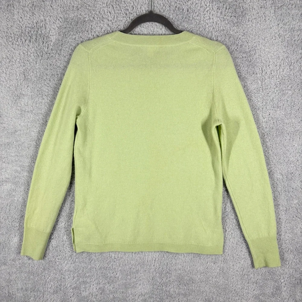 J.‎ Crew 100% Cashmere Slim Fit Crew Neck Sweater Womens Size S Light Green